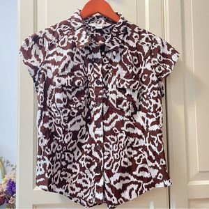 DIANE VON FURSTENBURG ANIMAL PRINT SHORT SZ 12